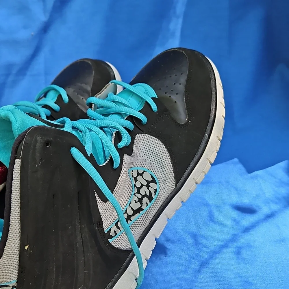 Nike Dunk Free Trainer Black Blue Turquoise Size 9.5 Men's 599466-004